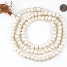  10mm White Bone Mala Beads